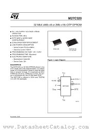 M27C320 datasheet pdf SGS Thomson Microelectronics