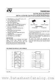 74VHC244TTR datasheet pdf SGS Thomson Microelectronics
