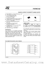 74VHC132M datasheet pdf SGS Thomson Microelectronics