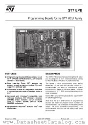 DOC-ST7EPB/DS datasheet pdf SGS Thomson Microelectronics