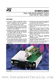 ST7MDTX-EMU2 datasheet pdf SGS Thomson Microelectronics