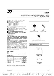 TS831-3IPT datasheet pdf SGS Thomson Microelectronics
