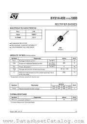 BY214-800 datasheet pdf SGS Thomson Microelectronics