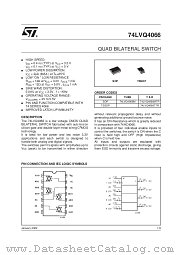 74LVQ4066MTR datasheet pdf SGS Thomson Microelectronics