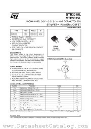 STB3015L datasheet pdf SGS Thomson Microelectronics