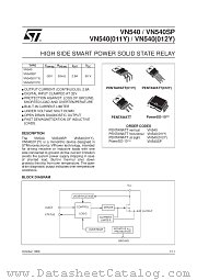 VN540SP datasheet pdf SGS Thomson Microelectronics