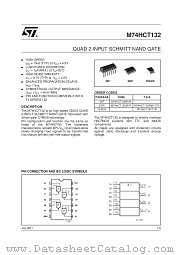 M74HCT132M1R datasheet pdf SGS Thomson Microelectronics