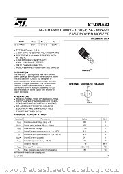 STU7NA80 datasheet pdf SGS Thomson Microelectronics