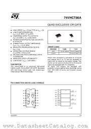 74VHCT86AMTR datasheet pdf SGS Thomson Microelectronics