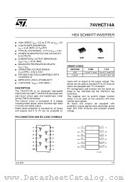 74VHCT14ATTR datasheet pdf SGS Thomson Microelectronics