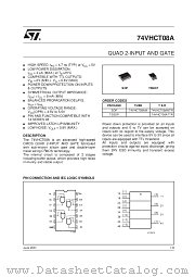 74VHCT08ATTR datasheet pdf SGS Thomson Microelectronics