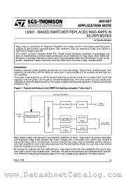 AN1007 datasheet pdf SGS Thomson Microelectronics