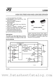L6386D datasheet pdf SGS Thomson Microelectronics