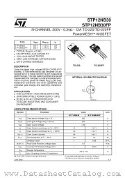 STP12NB30FP datasheet pdf SGS Thomson Microelectronics