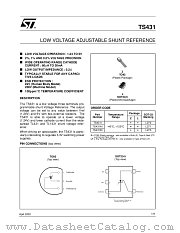 TS431IZT datasheet pdf SGS Thomson Microelectronics