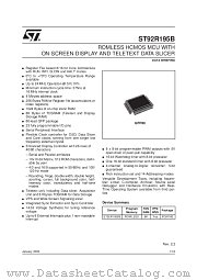 ST92R195B datasheet pdf SGS Thomson Microelectronics