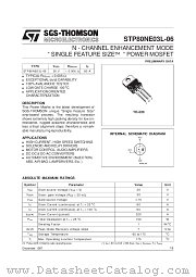STP80NE03L datasheet pdf SGS Thomson Microelectronics