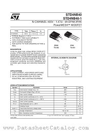 STD4NB40-1 datasheet pdf SGS Thomson Microelectronics