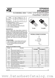 STP5NB40 datasheet pdf SGS Thomson Microelectronics