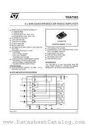TDA7383 datasheet pdf SGS Thomson Microelectronics