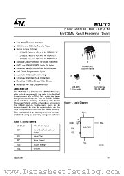 M34C02-L datasheet pdf SGS Thomson Microelectronics