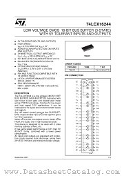 74LCX16244TTR datasheet pdf SGS Thomson Microelectronics