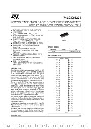 74LCX16374TTR datasheet pdf SGS Thomson Microelectronics