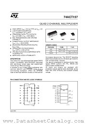 74ACT157MTR datasheet pdf SGS Thomson Microelectronics