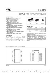 74AC273B datasheet pdf SGS Thomson Microelectronics
