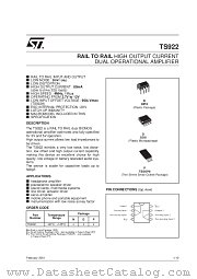TS922IDT datasheet pdf SGS Thomson Microelectronics