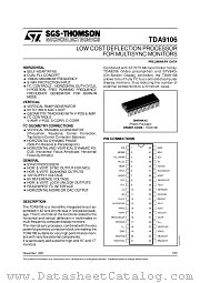 TDA9106 datasheet pdf SGS Thomson Microelectronics