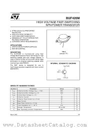 BUF420M datasheet pdf SGS Thomson Microelectronics