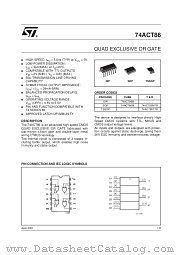 74ACT86MTR datasheet pdf SGS Thomson Microelectronics