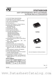 ST6240BQ1 datasheet pdf SGS Thomson Microelectronics