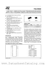 74LCX652MTR datasheet pdf SGS Thomson Microelectronics