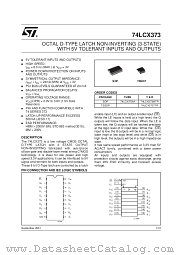 74LCX373MTR datasheet pdf SGS Thomson Microelectronics