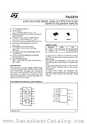 74LCX74M datasheet pdf SGS Thomson Microelectronics