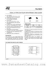74LVQ74MTR datasheet pdf SGS Thomson Microelectronics