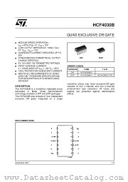HCF4030M013TR datasheet pdf SGS Thomson Microelectronics