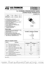 STP60N06-14 datasheet pdf SGS Thomson Microelectronics