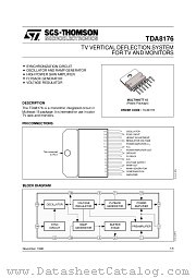 TDA8176 datasheet pdf SGS Thomson Microelectronics