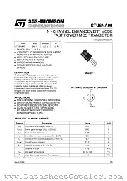 STU6NA90 datasheet pdf SGS Thomson Microelectronics