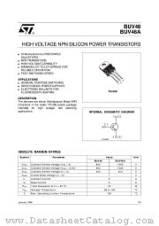 BUV46A datasheet pdf SGS Thomson Microelectronics