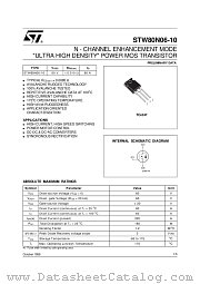 STW80N06-10 datasheet pdf SGS Thomson Microelectronics