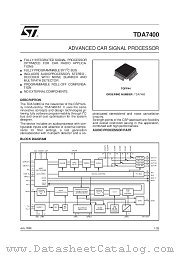 TDA7400 datasheet pdf SGS Thomson Microelectronics