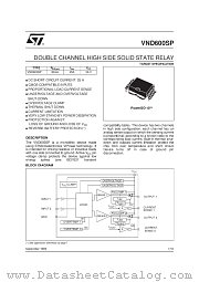 VND600SP datasheet pdf SGS Thomson Microelectronics