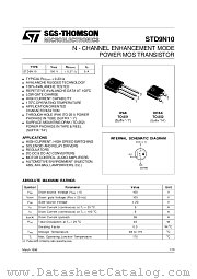 STD9N10 datasheet pdf SGS Thomson Microelectronics