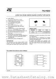 74LVQ32M datasheet pdf SGS Thomson Microelectronics
