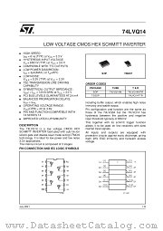 74LVQ14TTR datasheet pdf SGS Thomson Microelectronics