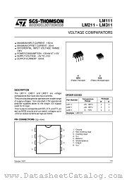 LM111D datasheet pdf SGS Thomson Microelectronics